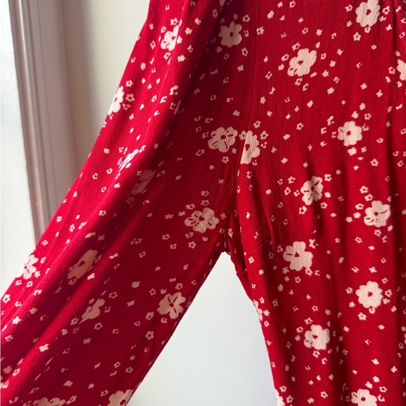 Rouje Gabinette Wrap Dress Burgundy Floral 34 - Picture 5 of 10